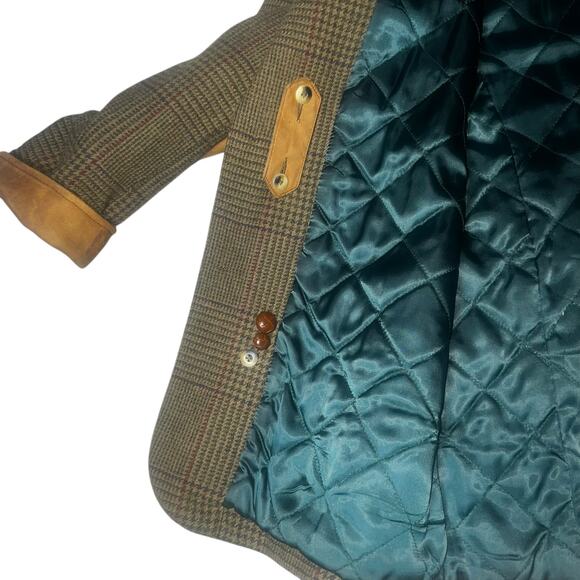 Vintage Nautica Wool Blazer Sport Coat Mens XL  Brown Herringbone Elbow Patch - Picture 4 of 13